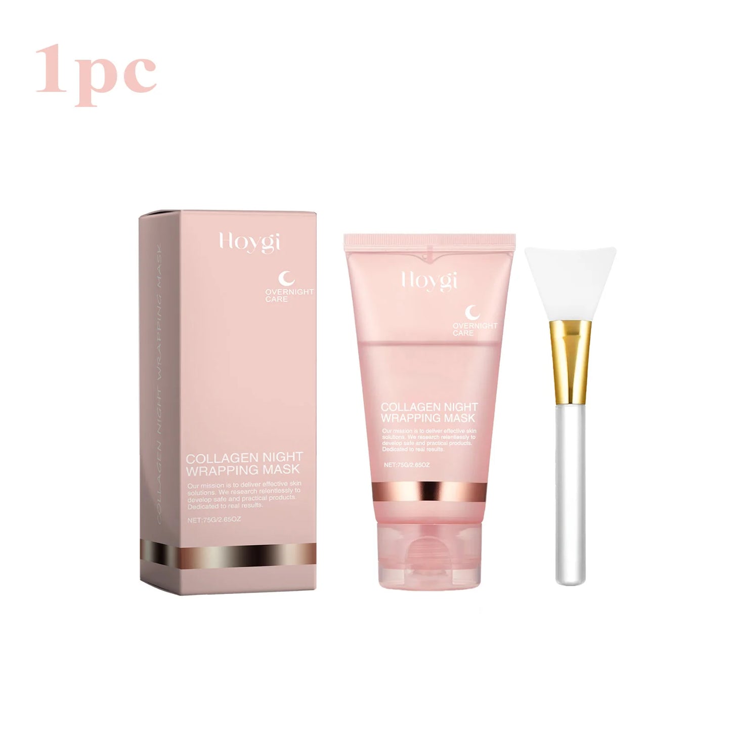 Collagen Overnight Wrapping Peel Off Facial Mask Set Korean Collagen Night Wrapping Mask Deeply Hydrates Night Care Mask Cream
