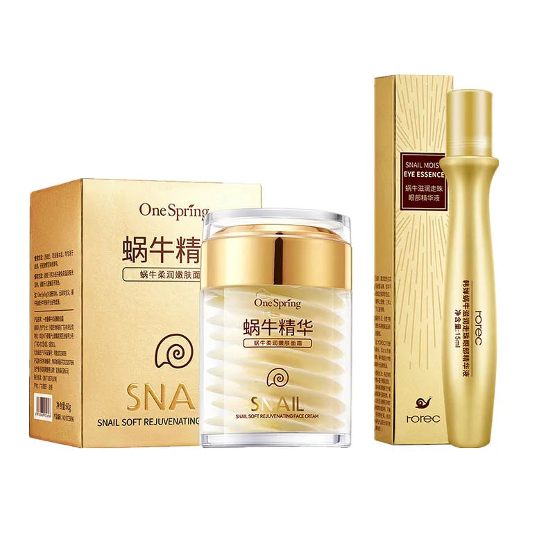 Snail Collagen Skincare Set – Anti-Aging & Brightening Face and Eye Care