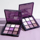 Purple Eyeshadow Palette -9 natural and shimmery finish colors for a long-lasting smoky eye makeup