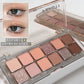 12-Color Low Saturation Eyeshadow Palette All Matte Tea Apricot Eye Makeup Palette Daily Earth Makeup Long Lasting Eye Shadows