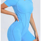 Short Jumpsuit Gym Clothes For Women Sportswear Fitness Overalls Backless Scrunch Booty Yoga Suit Sports Set Outfit