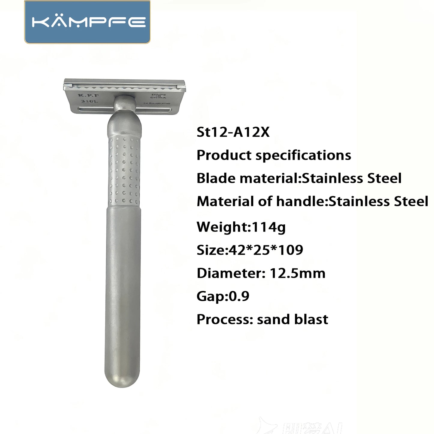 KAMPFE Double-Sided Manual Safety Razor CNC Stainless Steel Closed Or Open-Type Men's Grooming Tool