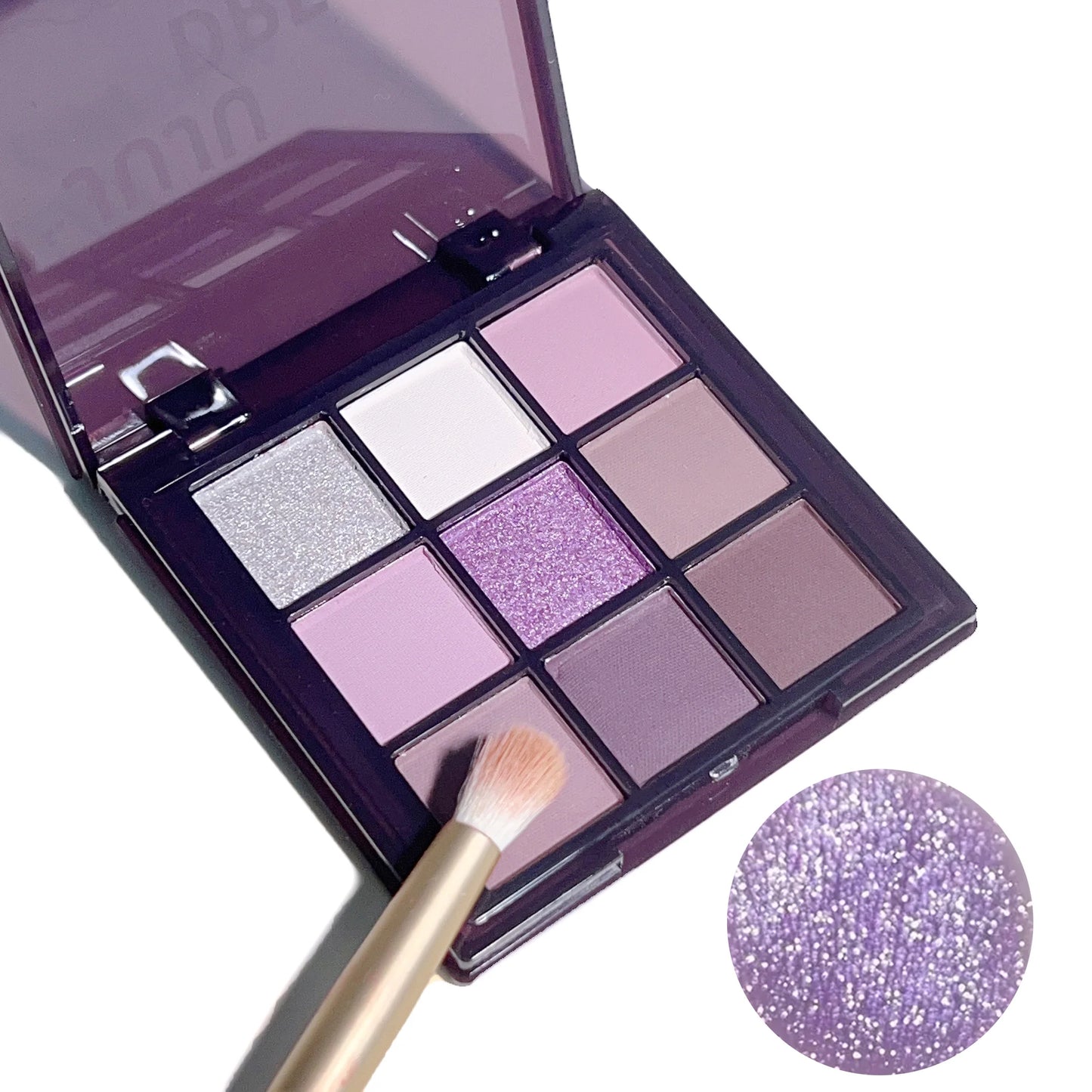 Purple Eyeshadow Palette -9 natural and shimmery finish colors for a long-lasting smoky eye makeup