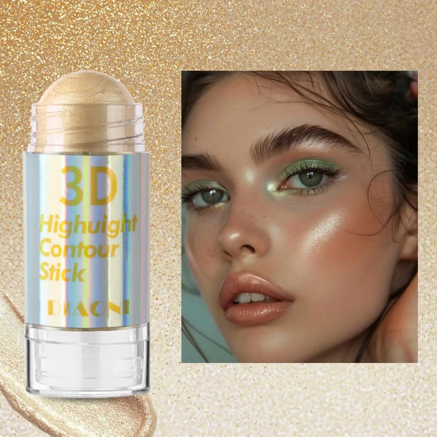 3D Highlighter Stick – 6-Color Shimmer Contour & Brightening Makeup Bar