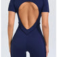 Short Jumpsuit Gym Clothes For Women Sportswear Fitness Overalls Backless Scrunch Booty Yoga Suit Sports Set Outfit