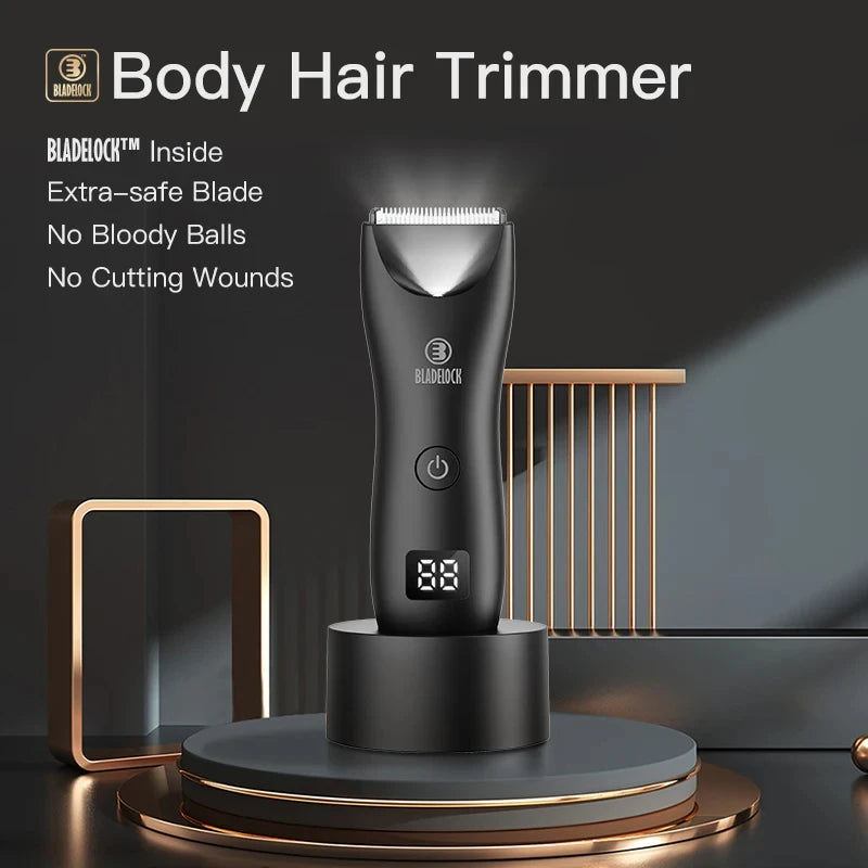 Professional Groin Body Hair Trimmer Ball Shaver for Men Body Grooming Clipper Rechargeable Ceramic Trimmer Bikini Epilator