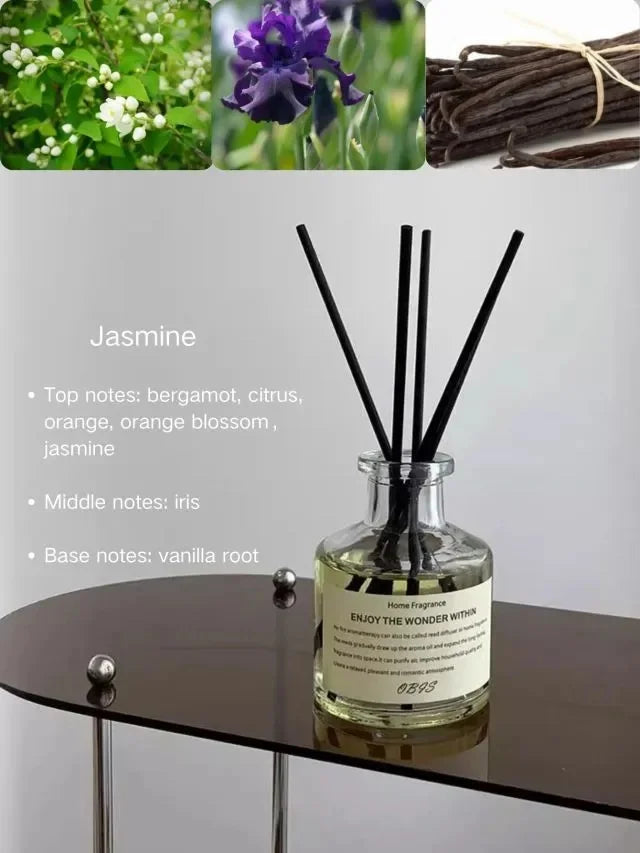 50ml Reed Diffuser Set – Freesia & Jasmine Aromatherapy Fragrance Oil
