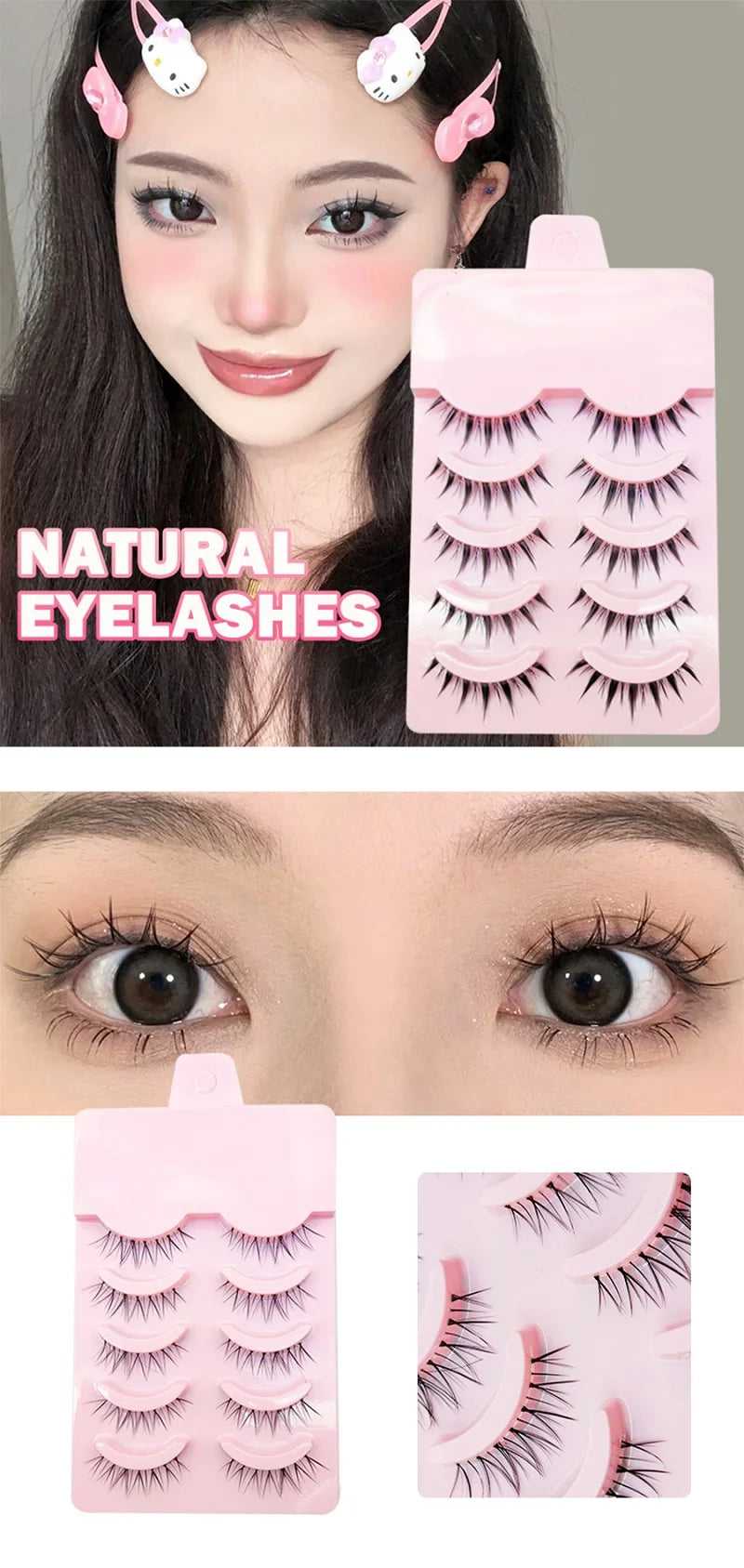 Manga Lashes – Soft Natural Wispy False Eyelashes for Daily Makeup