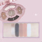 Flower Knows black Swan Ballet Eyeshadow Palette Matte Fine Shimmer Pearl Face Palette 6 Colour Glitter Eye Shadow
