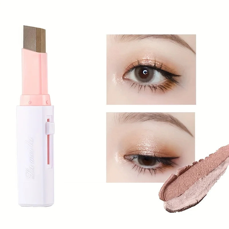 Double Color Eyeshadow Stick – Pearlescent & Glitter Eye Makeup Pencil