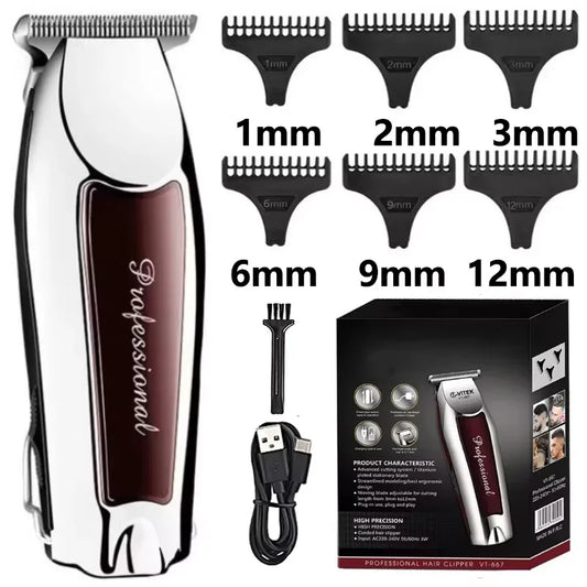 Rechargeable Cordless Hair Trimmer – Professional Men’s Grooming Clipper