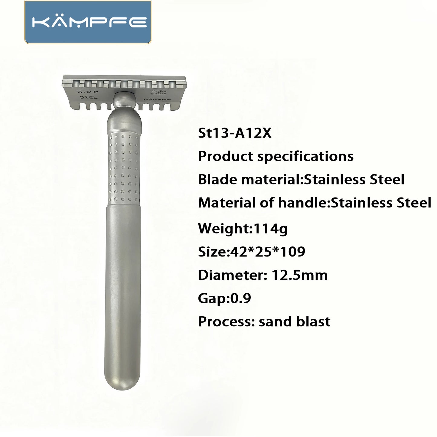 KAMPFE Double-Sided Manual Safety Razor CNC Stainless Steel Closed Or Open-Type Men's Grooming Tool