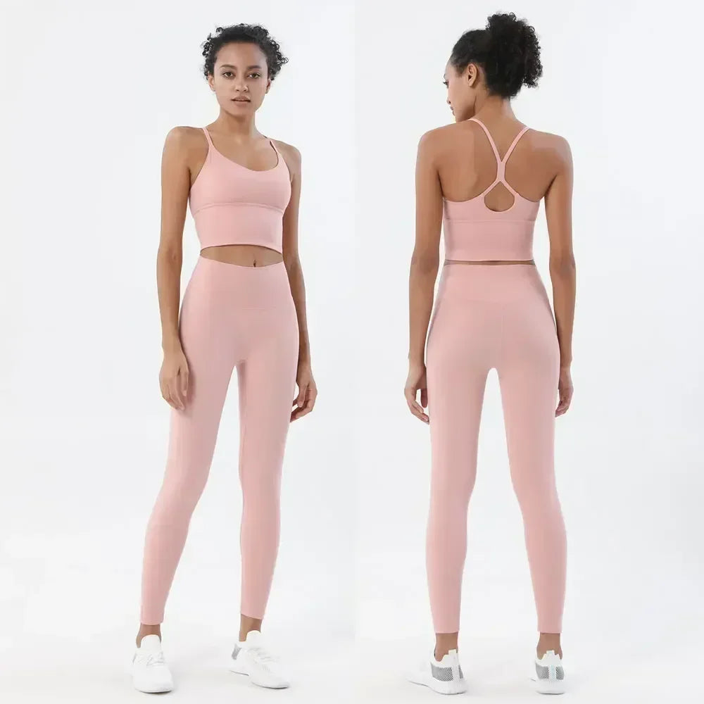 Sportswear Woman Gym Sports Bra and Leggings Woman 2 Piece Set Outifit Naked Feeling Female Fitness Clothing Women' Tracksuit