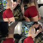 Seamless hip hugging fitness shorts, internet famous sports three part pants, high waisted and high stretch peach hip pants for