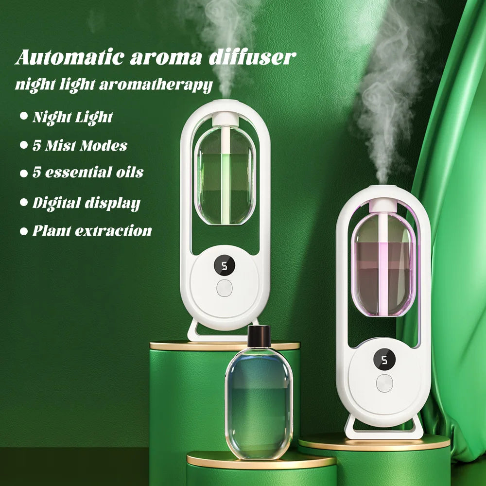 Rechargeable Portable Aroma Diffuser – Essential Oil Air Freshener with Timer
