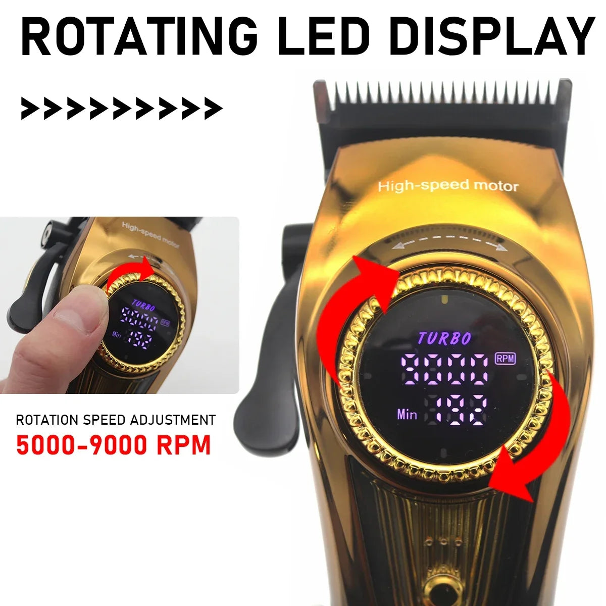 Kemei KM-1691 KM-1677 Baber Professional Hair Clipper Hair Cutting Machine  for Men Electric Hair Trimmer Men Gift 9000RPM 10W