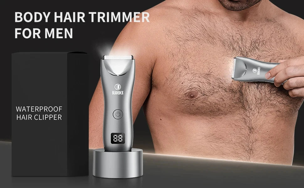 Professional Groin Body Hair Trimmer Ball Shaver for Men Body Grooming Clipper Rechargeable Ceramic Trimmer Bikini Epilator