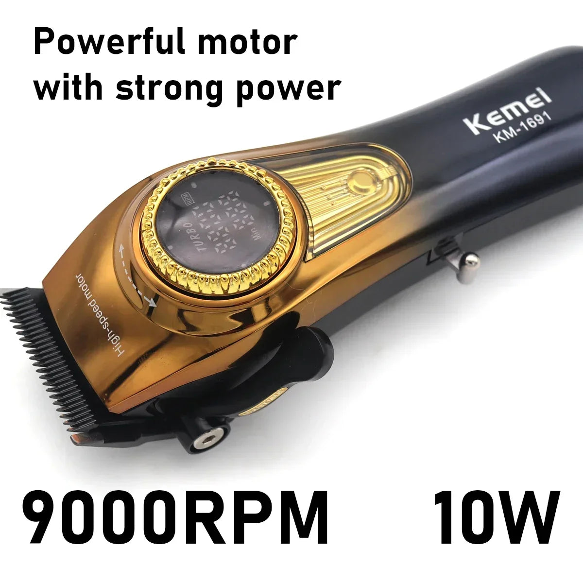 Kemei KM-1691 KM-1677 Baber Professional Hair Clipper Hair Cutting Machine  for Men Electric Hair Trimmer Men Gift 9000RPM 10W