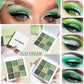 9-18 color eyeshadow palette, green and gold tones, matte and glitter effects, high color sequin eye makeup, waterproof and long