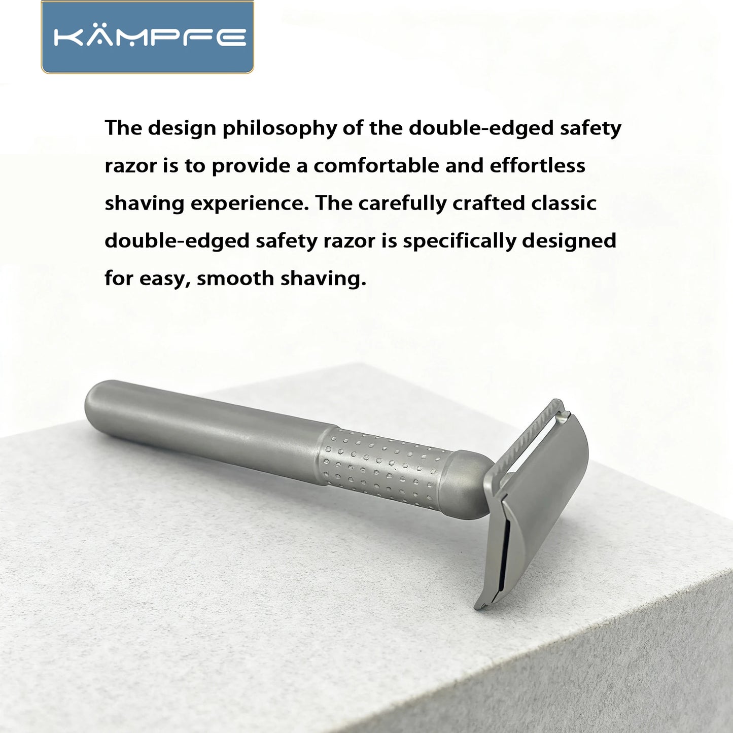 KAMPFE Double-Sided Manual Safety Razor CNC Stainless Steel Closed Or Open-Type Men's Grooming Tool