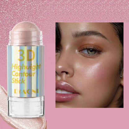 3D Highlighter Stick – 6-Color Shimmer Contour & Brightening Makeup Bar