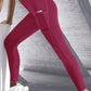 New High Waist Women's Leggings Stretch Yoga Pants Tights With Pockets Push Up Fitness Running Sportswear Solid Color Pants