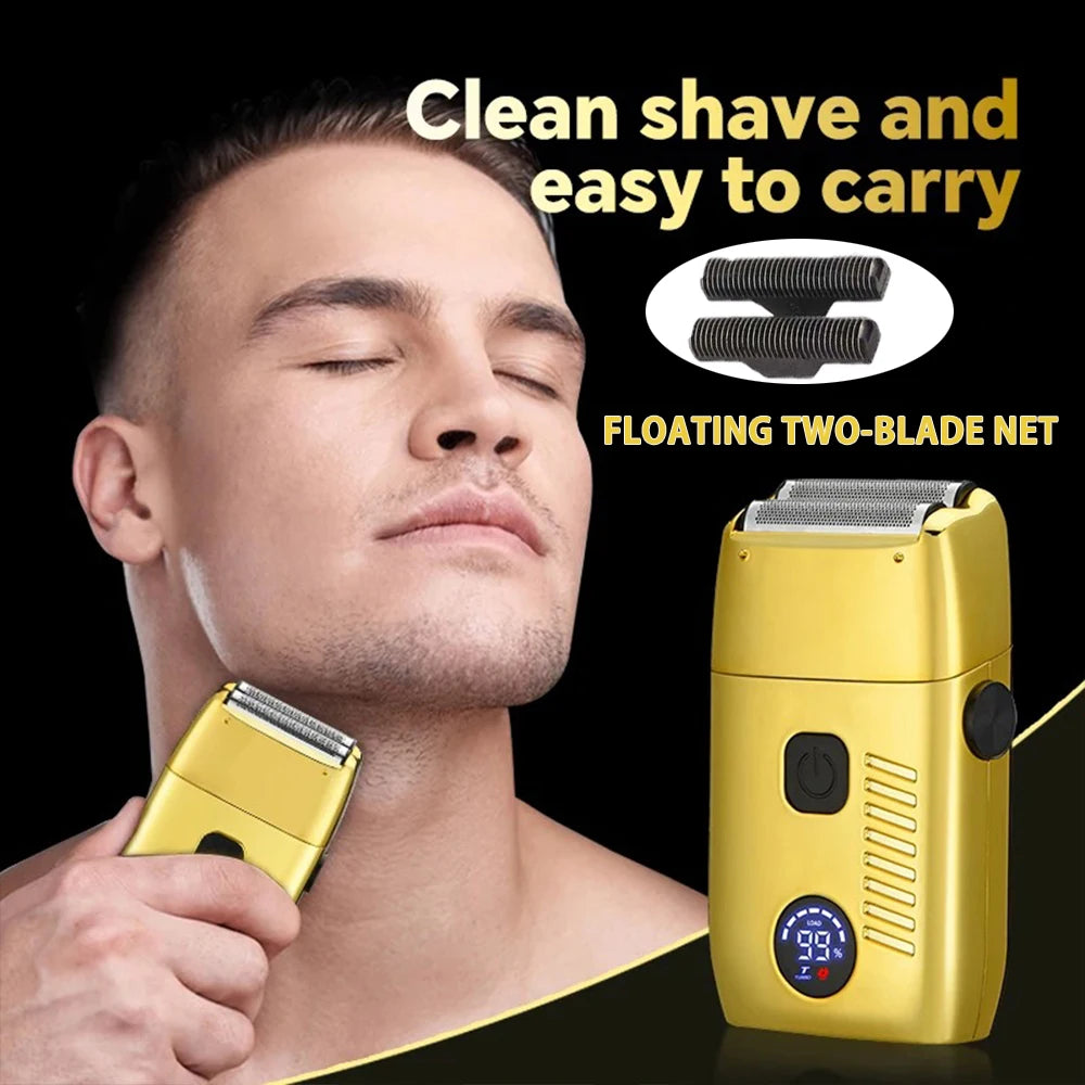 Electric Shaver for Men – Waterproof USB Rechargeable Twin Blade Razor