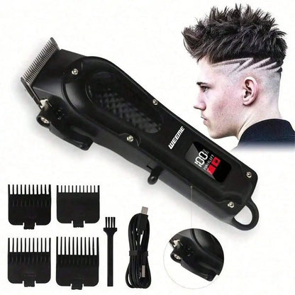 Professional USB Rechargeable Hair Clipper & Beard Trimmer, Cordless, Ideal Gift For Men