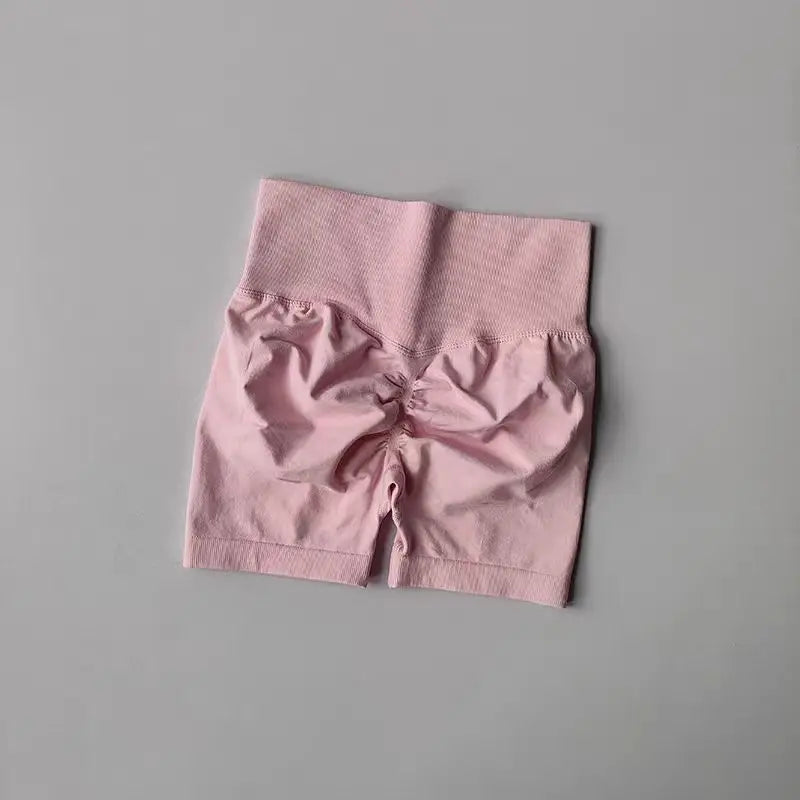 Summer High-Waist Women's Yoga Shorts Breathable Fitness Butt Lift Sports Running Shorts Cycling Push-Up Workout Gym Shorts