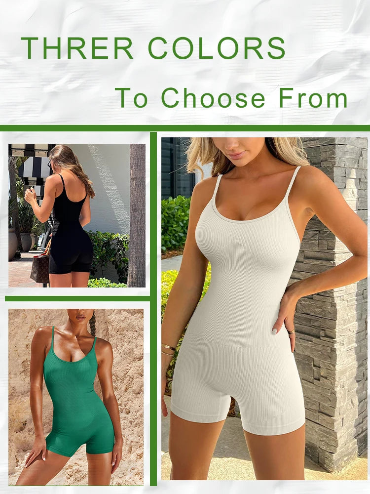 Yoga Jumpsuit Seamless High Waisted Women's Sports Wear Fitness Running Pants Sports Set