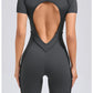 Short Jumpsuit Gym Clothes For Women Sportswear Fitness Overalls Backless Scrunch Booty Yoga Suit Sports Set Outfit