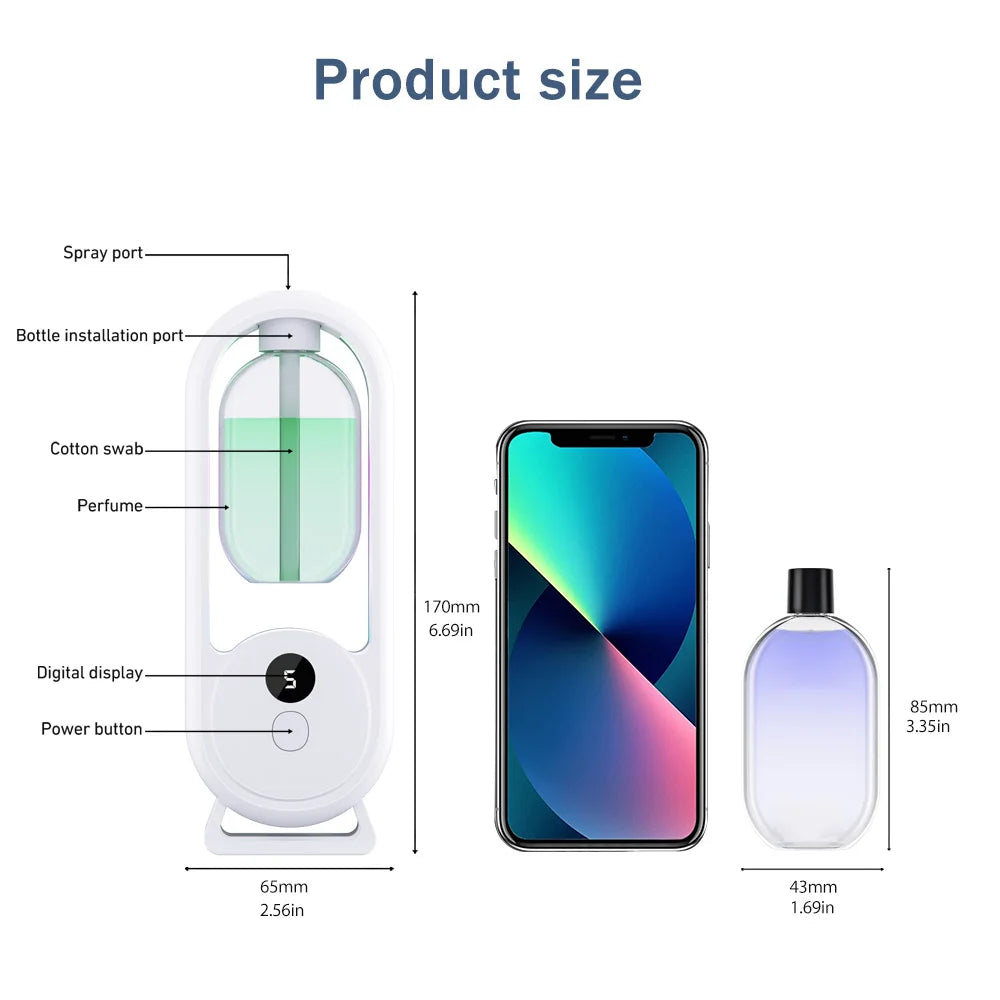 Rechargeable Portable Aroma Diffuser – Essential Oil Air Freshener with Timer