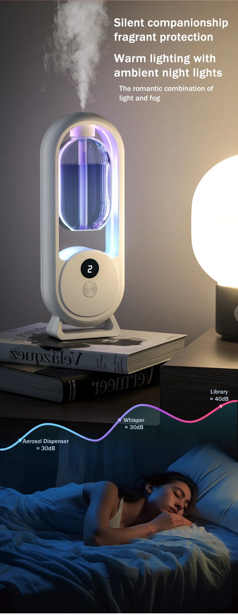 Rechargeable Portable Aroma Diffuser – Essential Oil Air Freshener with Timer