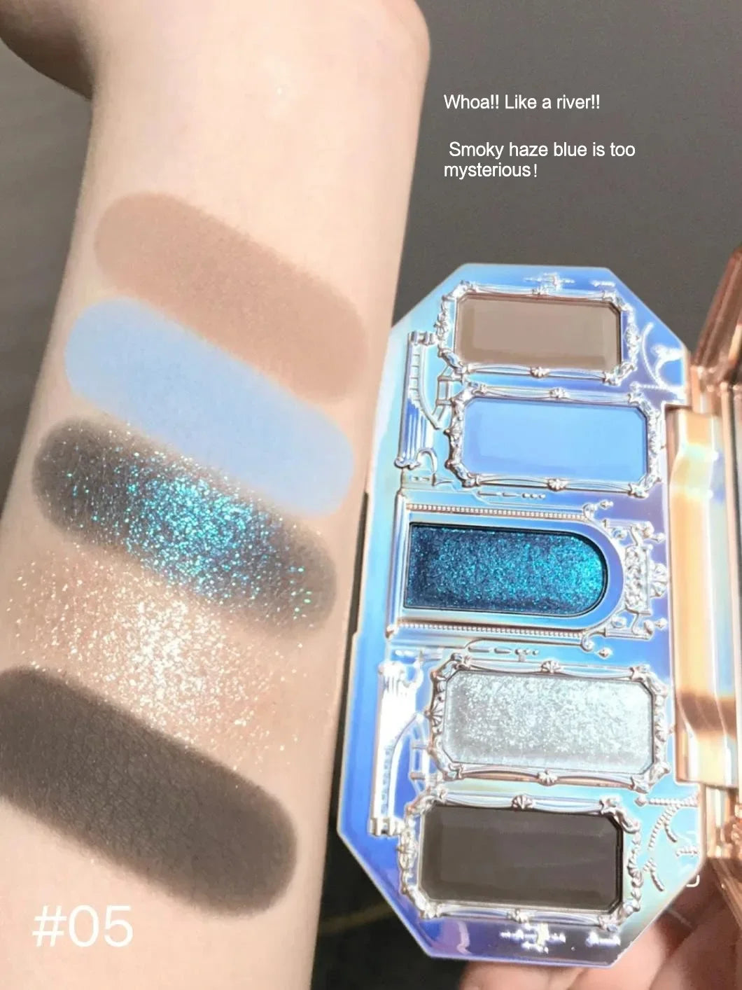 Flower Knows black Swan Ballet Eyeshadow Palette Matte Fine Shimmer Pearl Face Palette 6 Colour Glitter Eye Shadow