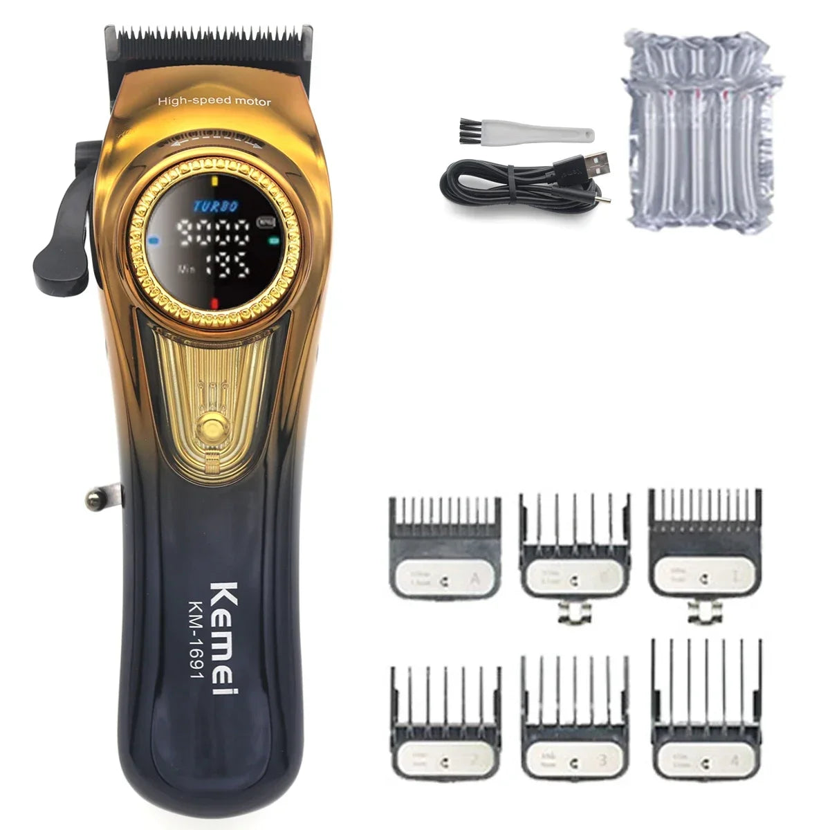 Kemei KM-1691 KM-1677 Baber Professional Hair Clipper Hair Cutting Machine  for Men Electric Hair Trimmer Men Gift 9000RPM 10W