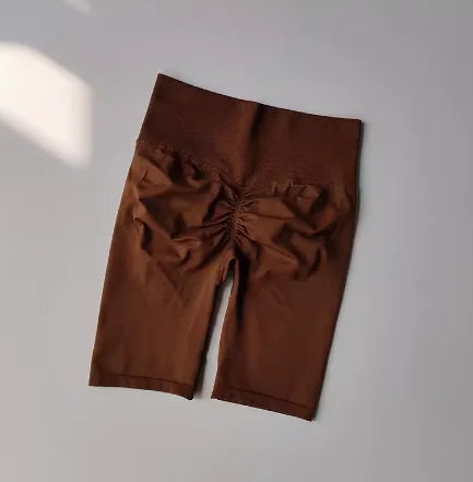 Women Yoga Shorts High Waist Sport Shorts Hip Push Up Soft Fitness Quick Dry Running Shorts Tummy Control Workout Gym Shorts