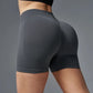 Seamless hip hugging fitness shorts, internet famous sports three part pants, high waisted and high stretch peach hip pants for