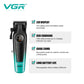 VGR 196 Professional Hair Clipper DLC Blade LED Display Cordless USB Ceramic Blade Men's Haircut Machine Hair Trimmer Machine