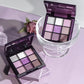 Purple Eyeshadow Palette -9 natural and shimmery finish colors for a long-lasting smoky eye makeup