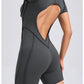 Short Jumpsuit Gym Clothes For Women Sportswear Fitness Overalls Backless Scrunch Booty Yoga Suit Sports Set Outfit