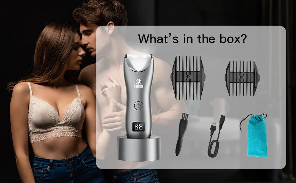 Professional Groin Body Hair Trimmer Ball Shaver for Men Body Grooming Clipper Rechargeable Ceramic Trimmer Bikini Epilator