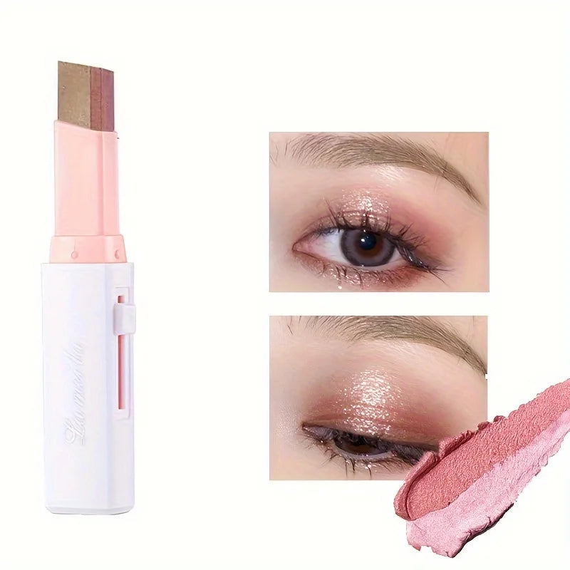 Double Color Eyeshadow Stick – Pearlescent & Glitter Eye Makeup Pencil