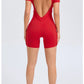 Short Jumpsuit Gym Clothes For Women Sportswear Fitness Overalls Backless Scrunch Booty Yoga Suit Sports Set Outfit