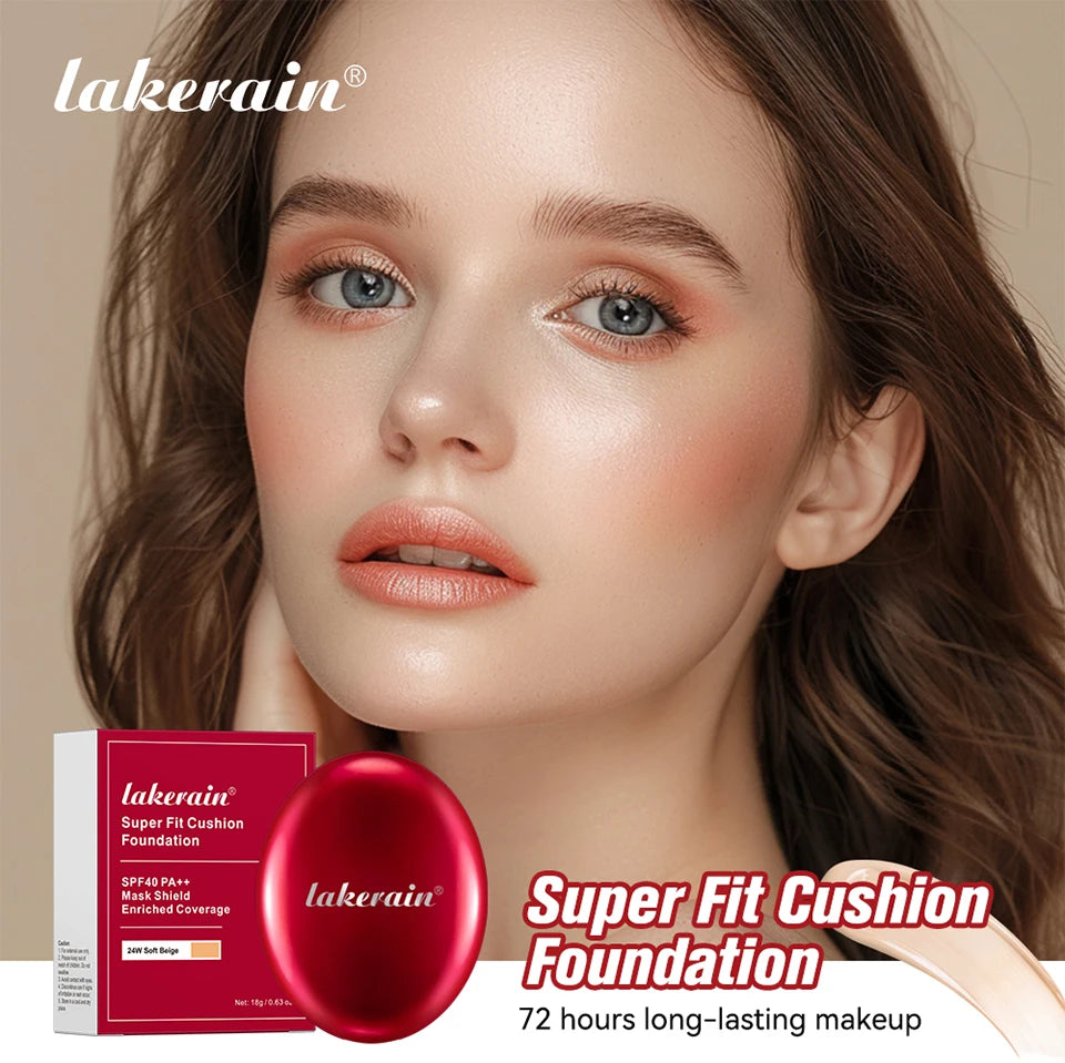 Sunscreen Cushion Foundation Fit Cushion Foundation Full Coverage Waterproof Long-lasting Concealer Long-lasting Makeup
