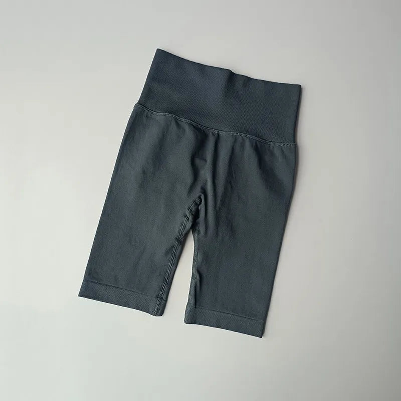 Women Yoga Shorts High Waist Sport Shorts Hip Push Up Soft Fitness Quick Dry Running Shorts Tummy Control Workout Gym Shorts